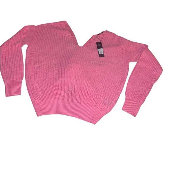 Fashion Nova Falls Favorite Girl Sweater II - Bubblegum Pink - Small. NWT - Picture 4 of 5